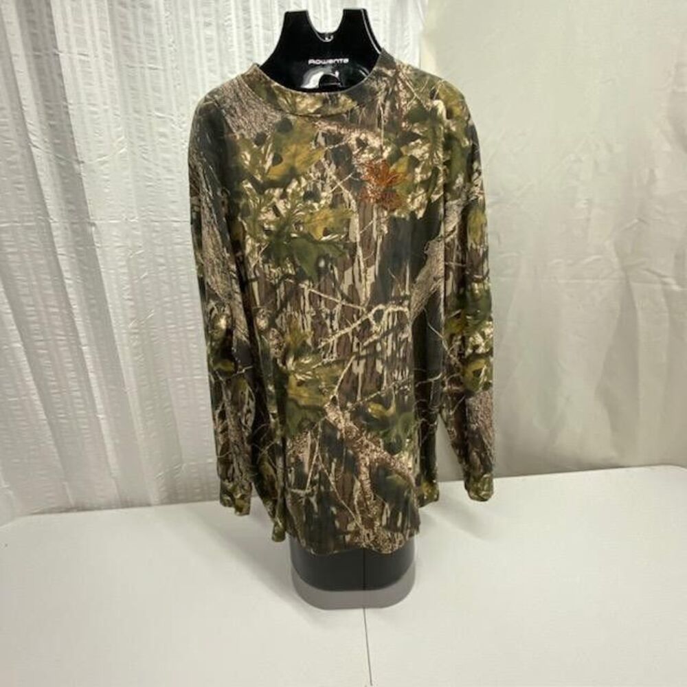 Mossy Oak Break-Up Shirt Mens 2XL Camo Long Sleeve Adventure Outdoors Hunting